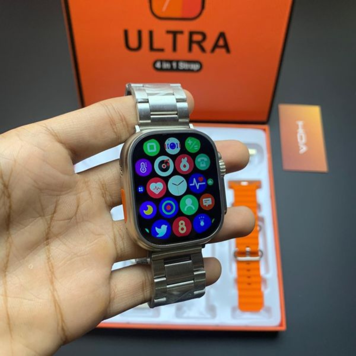 7 in 1 strap Ultra Watch with wireless charger